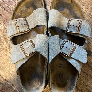 Birkenstock Taupe Suede Sandals